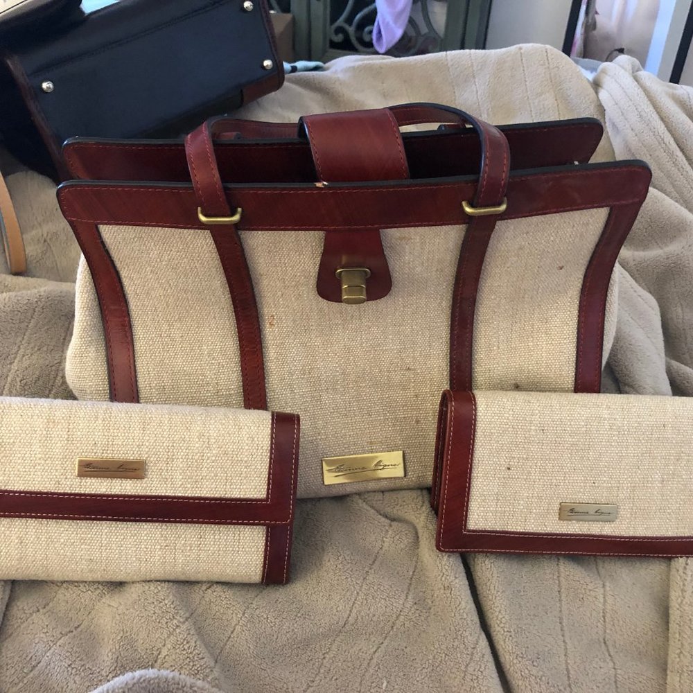 Etienne Aigner Purse w/ check Holder & wallet to match